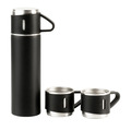 R08217.02.O - Termos z kubkami Attu 500 ml, czarny 